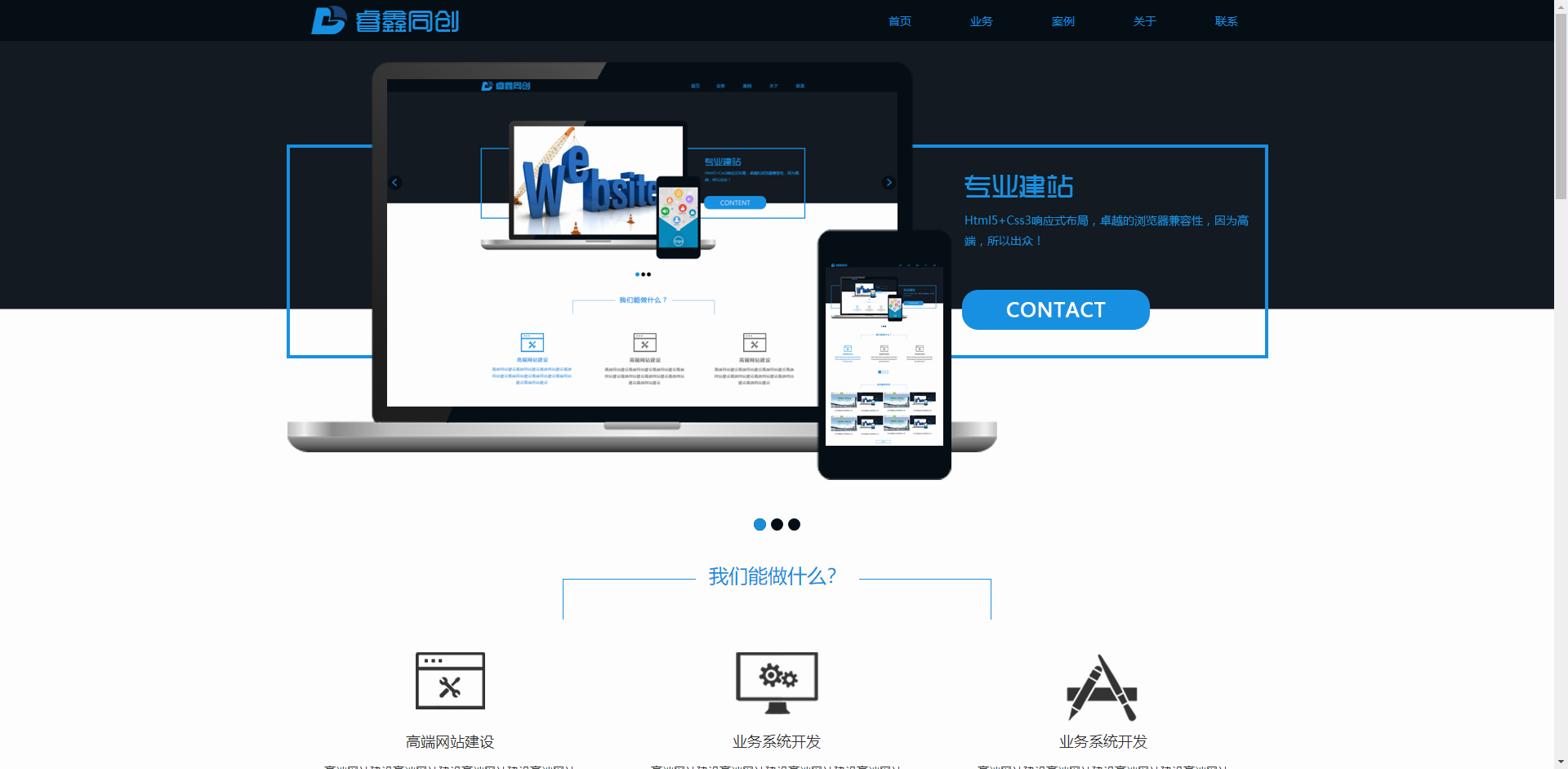 网站开发专业建站模板